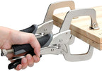 Amazon Basics Adjustable Metal Face Clamps for Woodworking, Welding, or Repairs, 11-inch, Pack of 2, Black/Silver