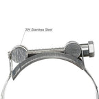 AKIHISA 140-148mm ID Range T-Bolt Hose Clamp,2 Pack 304 Stainless Steel Heavy Duty Pipe Clamps 5.51 to 5.83 Inch