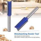 Professional Double Flute Straight Router Bits, 1/4 Shank Flush Trim Router Bit Set, Cutting Diameter Respectively 1/2”,1/4”, 3/8”,5/16” (Size 1)