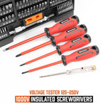 Amartisan 146-piece Magnetic Screwdrivers Set Plastic Racking, DIY Tools Set Tools for Men Gift, Includs Precision screwdriver, Magnetizer, Key Set, Nut Driver and Bit Set