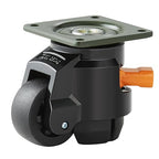 VEVOR Leveling Casters, Set of 4, 2200 lbs Total Load Capacity, 2 inches, Heavy Duty with Upgraded Handle Design, 360 Degree Swivel Caster Wheels, Adjustable Casters with Feet for Workbench, Machine