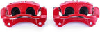 Power Stop Front S4950 Pair of High-Temp Red Powder Coated Calipers For Chevrolet Equinox 2005-2006, Pontiac Torrent 2006, Saturn Vue 2004-2007 [Model Specific]