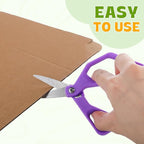 25Pack 5" Small School Student Pointed-Tip Craft Kids Scissors, Stainless Steel Blades Comfort Grip 5 Inch Safety Scissors Bulk for Kids Children Toodler Cutting Paper Crafting