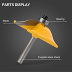3PCS 1/4" Shank Router Bit Set, Raised Panel Cabinet Door Making Router Bits, Cemented Carbide Router Bits, Woodworking Tools Router Door & Window Bits (Tenon Joint Cutter Diameter: 1-3/4")