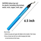 Deburring Tools,7pc,High Grade Swivel Blades,Metal Handle Deburr Tool for Metal, Resin, PVC Pipes, Copper, Plastic and 3D Printed,Hole Internal Chamfer Tool Removing Burr