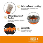 Diamond Core Drill Bit Kit BGTEC Diamond Hole Saw Tile Cutter,5/8"-11 Thread 7pcs 6/8/10/25/35/50/65mm Drill Bits+1pc 10mm Finger Bit+1pc 2" Chamfer Bit+Hex