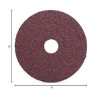 BHA Aluminum Oxide Resin Fiber Sanding and Grinding Discs, 5” x 7/8”, 24 Grit - 25 Pack