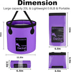 AUTODECO Collapsible Bucket 5 Gallon Container Folding Water Bucket Portable Wash Basin 20L