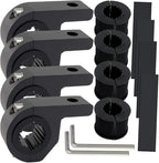 Motorcycle Bull Bar Mounting Bracket 4PCS Horizontal Light Mount Clamp Kit for 0.59" /0.75" /0.87"/0.98"/1.1"/1.25"Tubes fit for LED Driving Lights, Spotlights Fits Truck, ATV, & Motorcycle Crash Bars