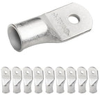 SELTERM 10pcs 3/0 AWG-1/4 Stud Tinned Copper Wire Lugs, Heavy Duty Battery Cable Ends,000 Gauge Ring Terminals, UL Battery Lugs Marine Grade Copper Eyelets Electrical Battery Terminal Connectors