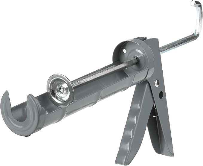 Bates- Caulking Gun, 10:1 Thrust Ratio, Grey, Caulking Tool Gun, Caulk Gun No Drip, Hand Caulking Guns, Silicone Gun, Caulking Gun Tool, No Drip Caulk Gun, Caulk Guns, Caulking Gun Dripless