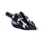 Four Spiral Flute M35 Cobalt Step Drill Bit Set 1/4" - 1-3/8"(19 Sizes),Impact Ready Four Flute Step Drill Bit,3/8" 3-Flat Shank Step Bits for Hole Drilling Cutting on Metal, Steel, Aluminum