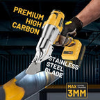Cordless Sheet Cutter for DE-WALT 20V Max Battery, Electric Metal Shears with 360° Pivoting Head, Maximum Torque 221 Ft-Lbs, Brushless Scissors for Stainless Steel, Metal, and Iron Cutting（Tool Only）