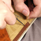 Wooden Handle Scratch Awl Tool, 2 PCS for Leather Hole Punch, Sewing and Leather Craft Repair