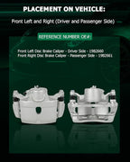 SCITOO Front Brake Caliper With Bracket 19B2661, 19B2660 Compatible For Acura ILX 2013-2015, For Honda Civic 2013-2021, For Honda CR-Z 2016, For Honda Fit 2013-2014, For Honda For Accord 2003-2017