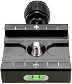 Fotasy 50 mm Arca Swiss Type Clamp, Quick Release Plate Clamp, QR Clamp, Arca Tripod Mount for Tripod Head Monohead, fits Arca Style Plate
