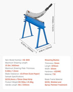 VEVOR Hand Plate Shear, 31.5 in Max Cutting Length, Manual Sheet Metal Shear Machine, Benchtop Cutter with T10 High-Hardness Blades, Q235 Material, for Cutting Large Metal Sheets Steel Aluminum Copper