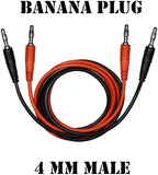 Test Lead Banana Plug 4 mm for DMM Multimeter (1 set) (Male-Male 1 meter)
