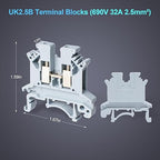 Terminal Block Kit, Rail Combined Terminal Block, Rail Type Voltage Terminal Accessories (Grey)
