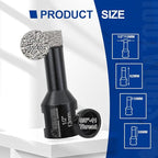 SHDIATOOL Diamond Core Drill Bits 2PCS 1/2 Inch for Porcelain Ceramic Tile Marble Brick Vacuum Brazed Hole saw 13mm