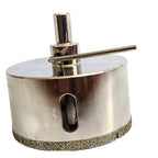 Drilax 3" Diamond Hole Saw | 1.5" Cutting Depth | Removable Pilot Pin & Triangular 3/8" Shank | Wet Drilling for Ceramic, Porcelain, Tile, Quartz, Granite, Marble | Large Drain & Vent Holes
