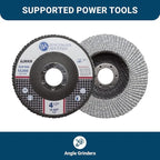 Benchmark Abrasives 4.5" x 7/8" Stearate Coated Type 29 Flap Discs for Aluminum or Other Soft Metals, Angle Grinder Discs for Sanding, Finishing, Grinding, Deburring (10 Pack) - 36 Grit