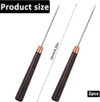 2 PCS Wooden Handle Scratch Awl Tool, Leather Awl Punch Tools, Slender Sewing Awls, Scratch Awls Tool for Punching, Sewing, Bookbinding, Leather Craft Repair