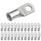 SELTERM 25pcs 2 AWG 5/16" Stud Marine Grade Tinned Copper Battery Cable Lugs, 2 Gauge Ring Terminals, UL Wire Lugs Electrical Battery Cable Ends, Tinned Copper Lugs Battery Terminal Connectors