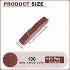 HARFINGTON 6 x 89 Inch Sanding Belts, 4 Pcs 100 Grits Aluminum Oxide Abrasive Belt Sander File Belt for Woodworking, Metal Polishing, Knife Sharpener