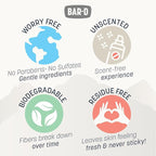 Bar-D Cleansing Face & Body Wipes for Women and Men - Individually Wrapped Biodegradable Shower Wipes, 12x12 Inch, Pack of 20 (20 Count/Box), Unscented