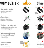 ALBO Zip Ties Black 8 Inch 5000 Pack 40 lb, Long Plastic Cable Ties Thick 0.14 Inch Tie Wraps Heavy Duty UV Resistant Nylon Wire Ties for Indoor and Outdoor / 5000pcs