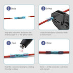 1000Pcs Red Waterproof Heat Shrink Butt Connectors for Marine, Automotive and Electrical Repair Trailer Wiring - Includes Butt Splice and Crimp Connectors for Wire