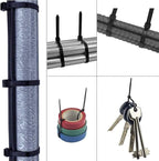 Black zip ties large Cable ties Nylon zip ties 16 inch long Zip ties100 per pack Environmentally friendly Industrial quality Uses 3 latches for stronger locks With 60 Pounds Tensile