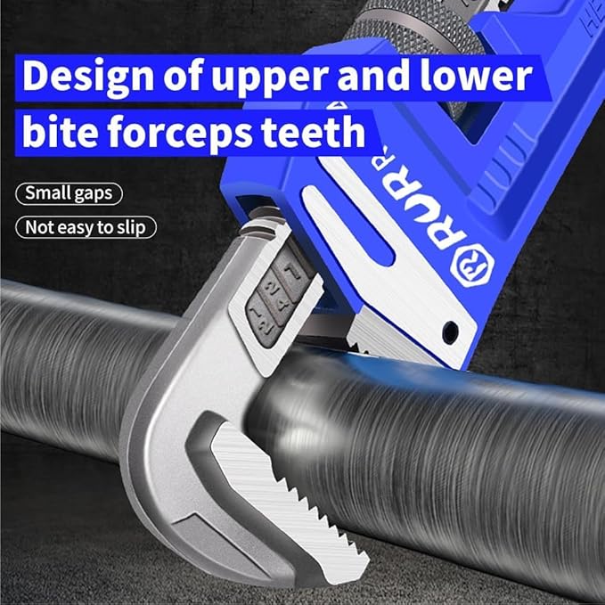 18 inch Heavy Duty Pipe Wrench - Quick-Adjust, Soft Grip Handle,Straight Jaw for Plumbing,Heavy Duty,Easy Adjusting,Tight Bite without Slipping