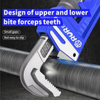 18 inch Heavy Duty Pipe Wrench - Quick-Adjust, Soft Grip Handle,Straight Jaw for Plumbing,Heavy Duty,Easy Adjusting,Tight Bite without Slipping