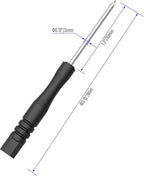 5PCS Mini Phillips Screwdriver, 3mm Cross Head with Black Non-slip Handle for Small Appliances, 3.15"(80mm) Total Length, Non-magnetic