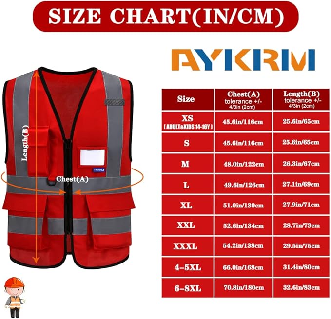 A-SAFETY Xsmall Red work vest class 2