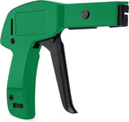 42711 Zip Tie Gun/Cable Tie Install Tool, Adjustable Tension with Built-In Cutter, for Nylon Ties up to 1/4”- Green
