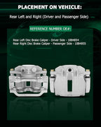 SCITOO 18B4854 18B4855 Disc Brake Calipers Assembly with Bracket Fit For Cadillac DeVille/DTS,For Chevrolet Silverado 1500 / Silverado 1500 Classic,For GMC Sierra 1500 / Sierra 1500 Classic