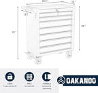 7-Drawer Metal Rolling Tool Chest with Wheels,Tool Storage Cabinet with Locking System，Toolbox with Wheels for Garage,Workshop, Repair Shop(Blue, 7-Drawer)
