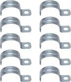 2 inch 10PCS Zinc-Plated Steel Rigid Pipe 1 Holes Cable U Bracket Pipe Clamp Electrical Conduit Straps Rigid Pipe Strap Secure Mounting for RGD Conduit RustResistant Straps for Reliable Installation