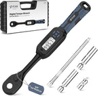 3/8 Torque Wrench Digital (5.02-99.6 Ft.Lb）±2 % Accuracy Digital Spark Plug Socket & Tire Inch Pound Torque Wrench 3/8 Drive with Buzzer and LED Flash Notification Track Mode for Moto Auto Car