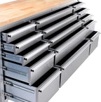 72 inch Tool Chest with 15 Drawers for Garage, Workbench and Repair Store, Tool Cabinet in Stainless Steel (72 inch - Stainless Steel)