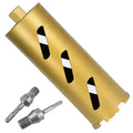 5.5" Dry Core Drill Bits for Cured Concrete with Rebar Brick Blonck Masonry etc 12.2in/310mm Drilling Depth，10mm Diamond Segment Height，2 Adapters