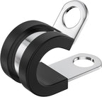 20 PCS 3/16 Inch Cable Clamps - Stainless Steel, Insulated, Hose & Pipe Clamps