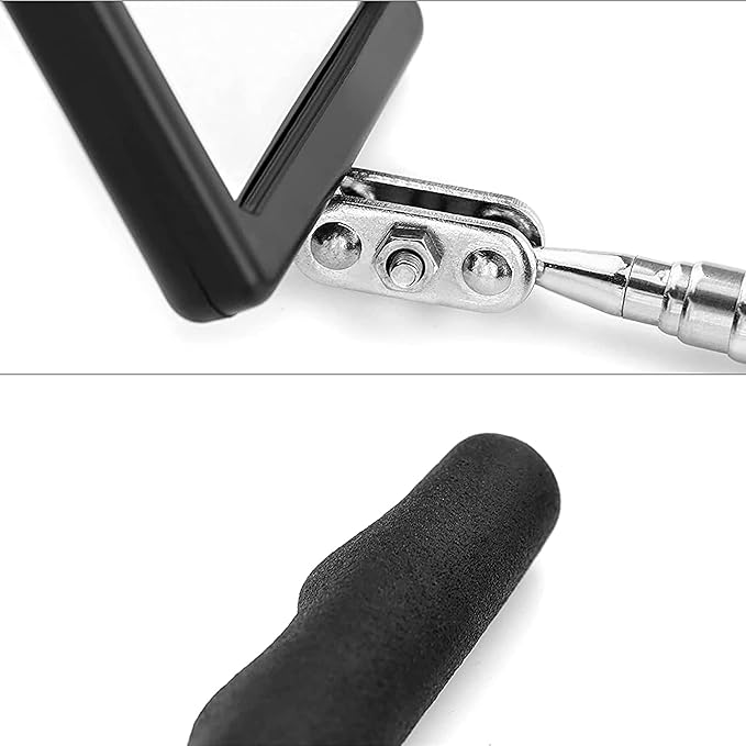 Inspection mirror telescoping with light Mirror practical addition to car repair, and anyone's toolbox Inspection Tool for Checking Vehicle, and Other Small Parts Extended (Inspection mirror-1PCS)