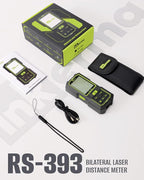 Dual Laser Measurement Tool, 393Ft/120M Bilateral Laser Distance Meter, Rechargeable Laser Measure with Ft/in/M Multiple Units, Angle Sensor, Pythagorean Mode, Area and Volume