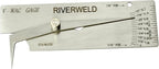 RIVERWELD V-WAC Single Weld Gauge Pit Depth Weld Gage Welding Inspection Thread Gauges Undercuts/Pits to 1/2 Inch by 1/32 Inch Increments Marks Inch