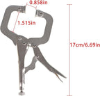 findmall 5Pcs 6 Inch Locking C Clamps with Swivel Pads Heavy Duty C-Type Locking Plier Table and Tool Vise Grip for Shop Home Farm and Automotive DIY Woodworking Welding Cabinetry Pocket Hole Joinery