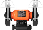 VEVOR Bench Grinder, 8-inch Single Speed Bench Grinder, 3450RPM High-Speed Table Grinders with 350W 3.0A Induction Motor, 36/60-Grit Grinding Wheel & Adjustable Eye Shield for Fast Sharpening Grinding